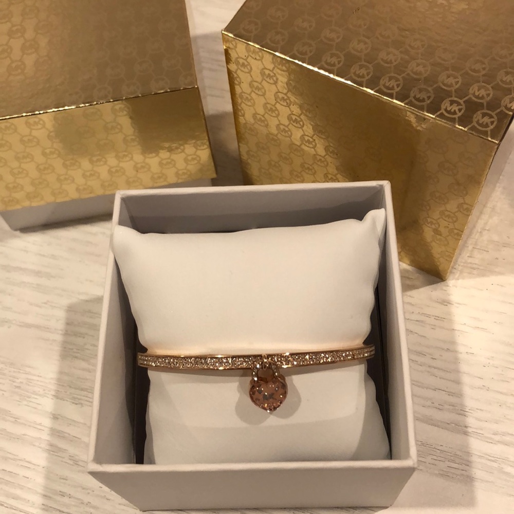 Michael Kors Logo Logo Love Hinged Bracelet